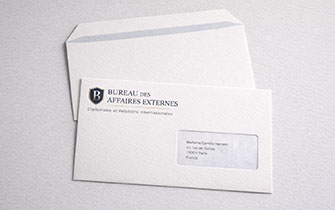 Enveloppes mécanisables personnalisées pour correspondances institutionnelles