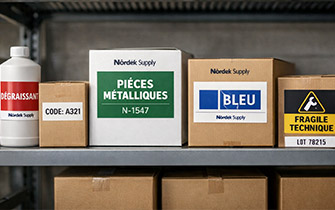 Étiquette produit pour identification visuelle