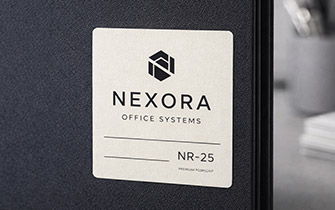 Étiquette bureautique au format carré