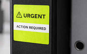 Étiquette bureautique fluorescente