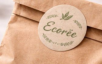 Étiquette produit kraft ou recyclée