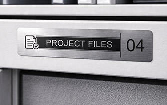 Étiquette bureautique sur support métallisé