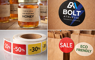 Étiquette produit en papier adhésif