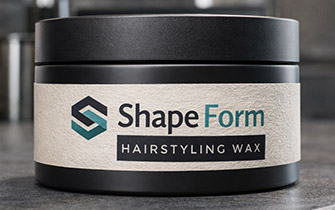 Étiquette packaging sur papier texturé