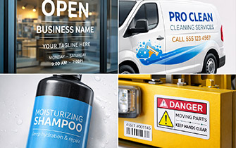 Étiquette produit en vinyle adhésif