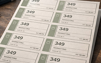 Étiquettes bureautique en planches