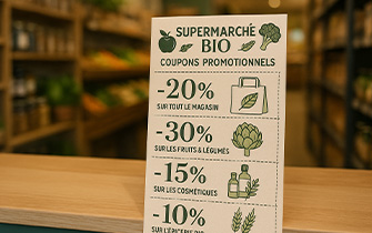 Flyer A6 avec coupons détachables et numérotation de suivi