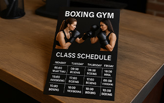 Flyer A6 planning de cours et calendrier d’activités