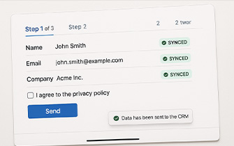 Formulaires connectés au CRM et outils de vente