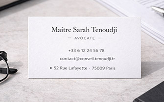 Carte de visite haut de gamme pour avocats et cabinets juridiques