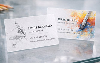 Carte de visite transparente pour profils créatifs