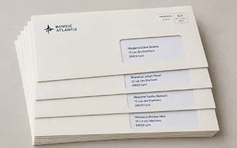Mailing publicitaire imprimé avec adresses personnalisées