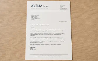 Papier à lettre format A4 pour courrier commercial entreprise