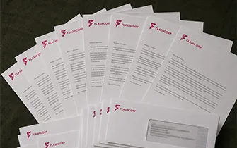 Mailing imprimé en nombre sur papier à lettre A4