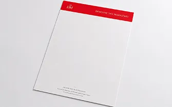 Papier à lettre impression couleur Pantone fidèle