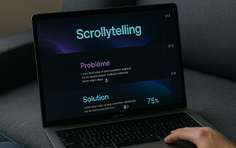 Plaquette digitale scrollytelling multi-sections