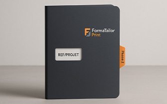 Pochette cartonnée sur mesure avec découpe personnalisée