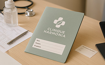 Pochette cartonnée personnalisée pour cabinets et cliniques