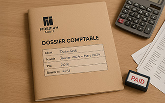 Pochette cartonnée personnalisée pour dossiers comptables clients