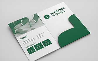 Chemise à rabats pour dossier de présentation