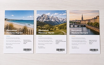 Image variable adaptée au destinataire sur cartes postales mailing