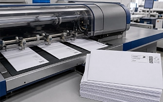 Machine d'affranchissement haute vitesse imprimant le cachet postal